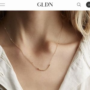 GLDN Rose Gold Simple Arc Necklace